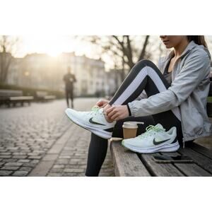 Nike Run Swift 2 Running Shoes Womens 8.5 White‎ Green CI9985-100